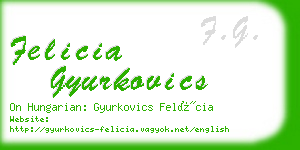 felicia gyurkovics business card